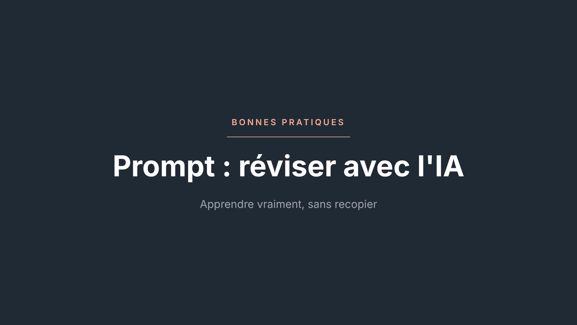 Prompt : <br>réviser avec l’IA