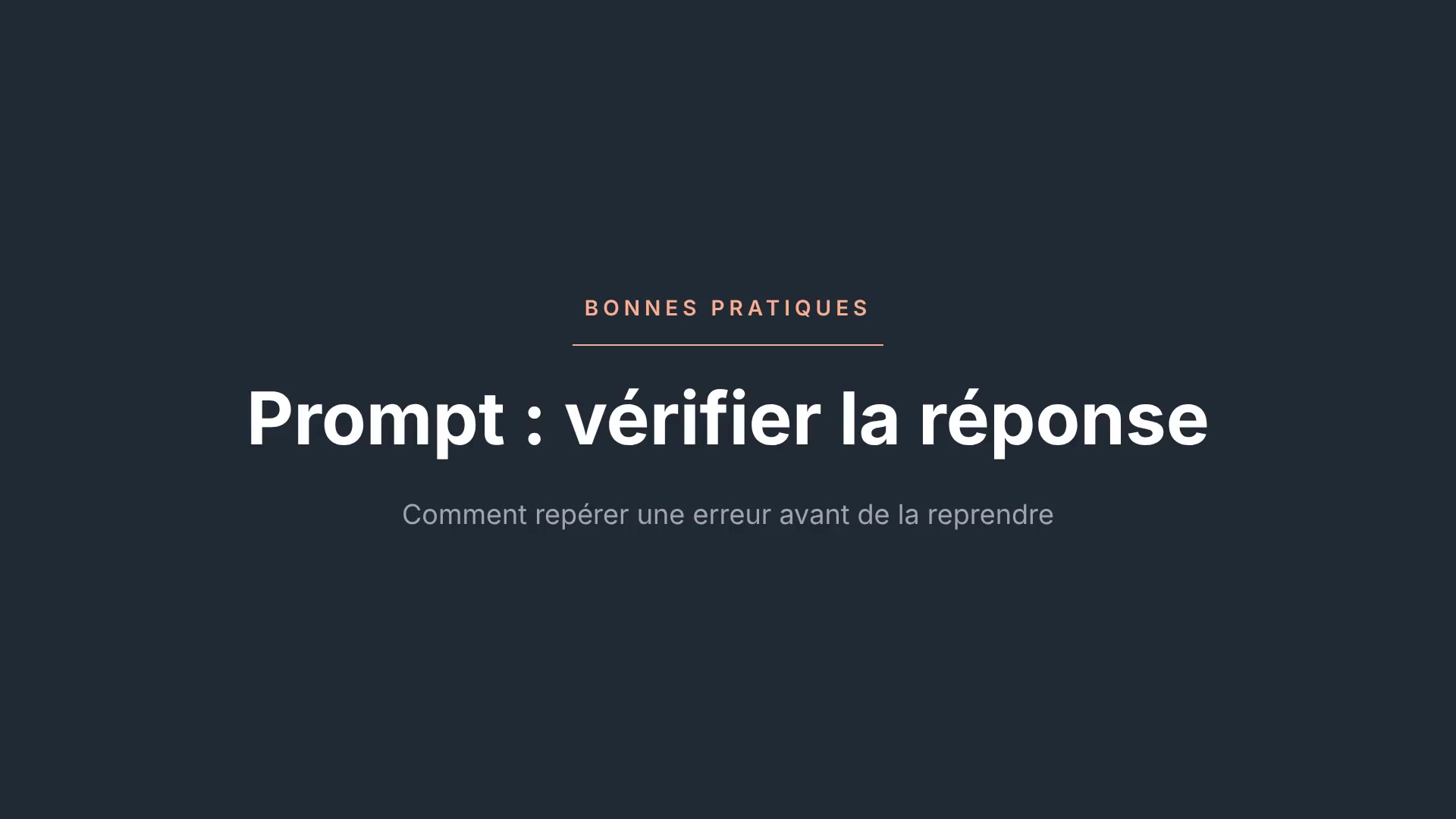 Prompt : <br>vérifier la réponse